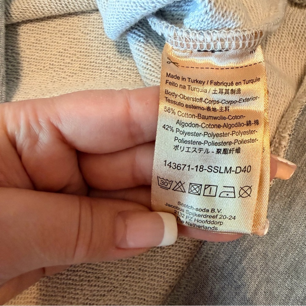 Scotch & Soda Maison Scotch Midnight Safari grey Sweatshirt, red print, szL, NWT - Picture 6 of 14